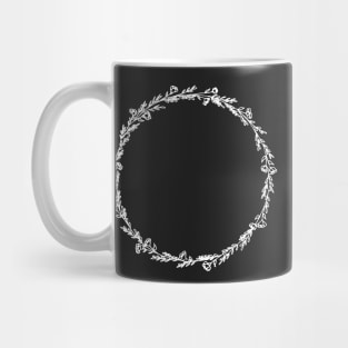 Fineline Flower wreath Mug